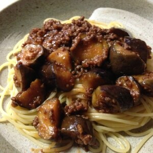 簡単！茄子と挽き肉のボロネーゼ風パスタ♪